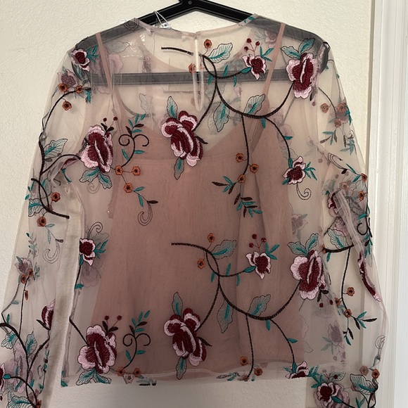 New Endless Rose Long Sleeve flowery Top - Picture 6 of 8